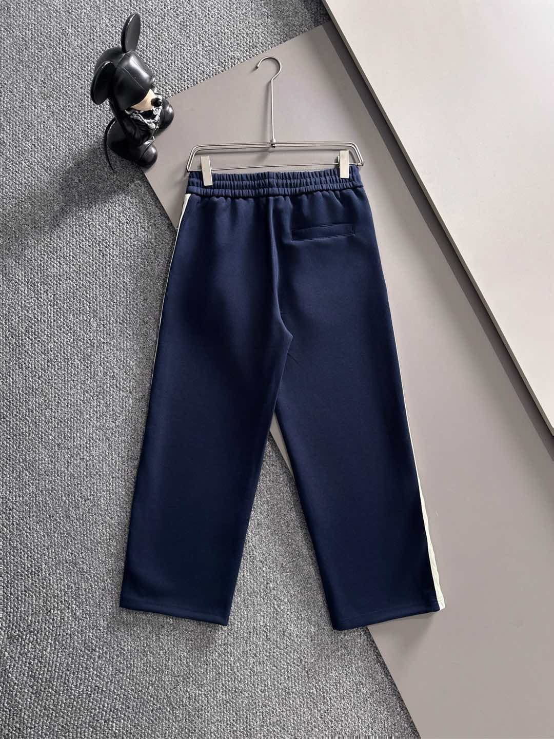 Louis Vuitton Navy Cable-Knit Stripe LV Patch Tracksuit Set