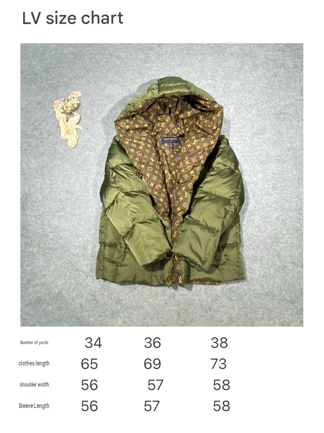 Louis Vuitton LV Long-Sleeved Olive Green Pillow Puffer Jacket