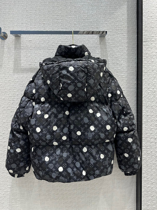 Louis Vuitton x Yayoi Kusama LV Monogram Painted Dots Down Blouson - Sea Lion Grey