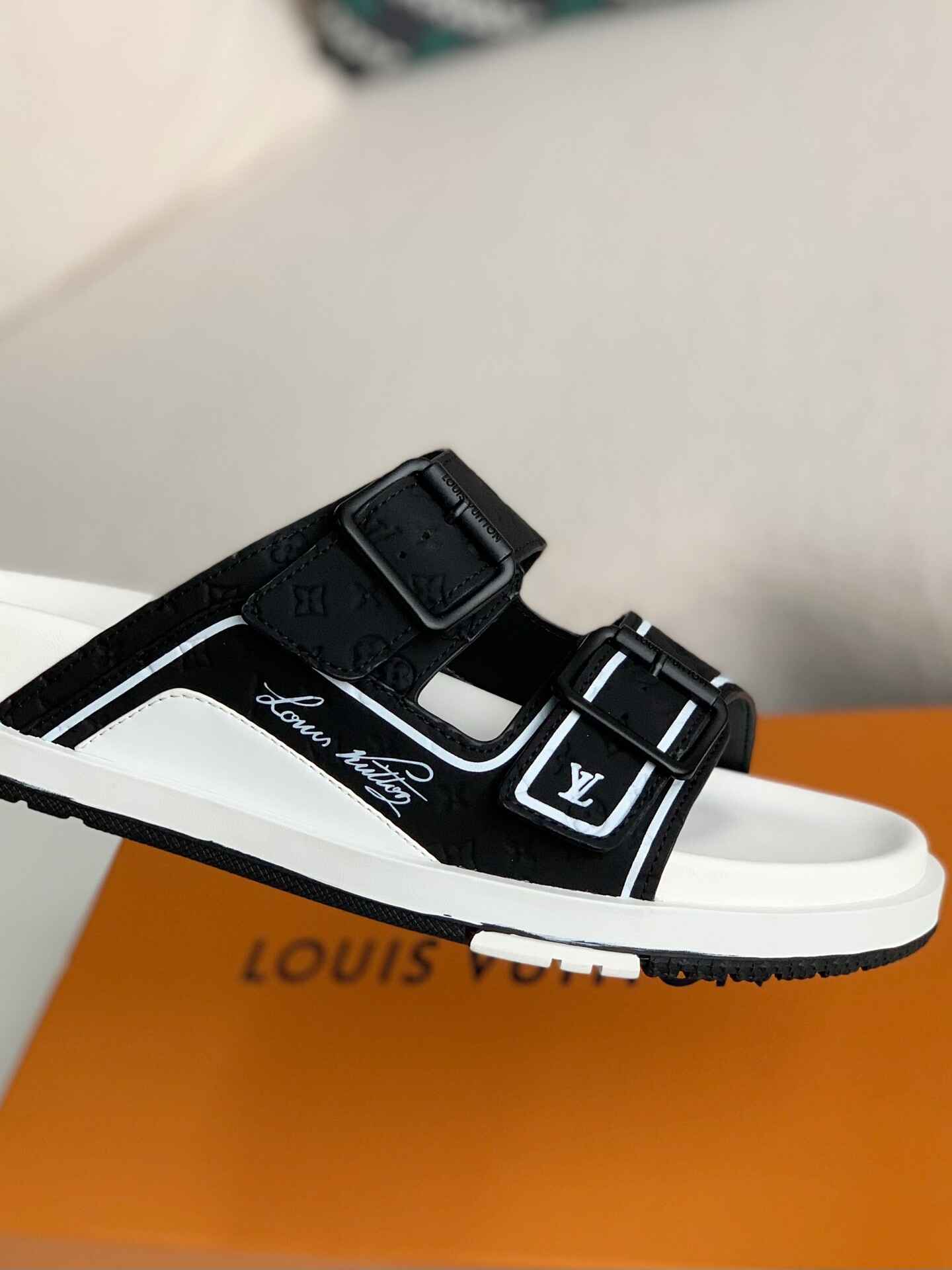 Louis Vuitton LV Trainer Mule Black Slides