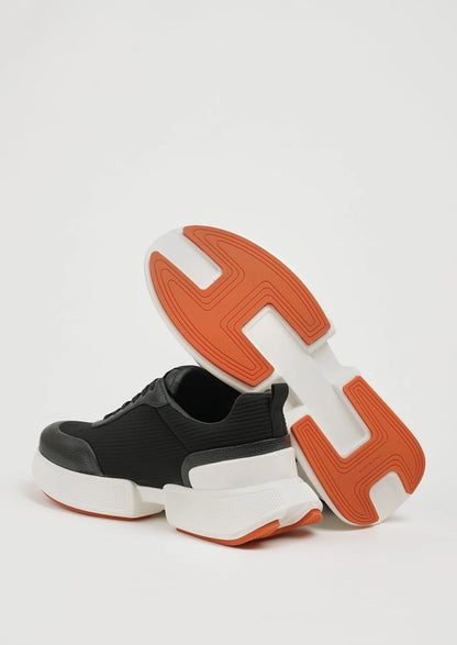 HH Black & White Sculpted Sole Sneaker