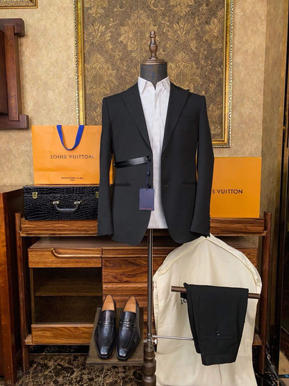 Louis Vuitton Belted Black Suit