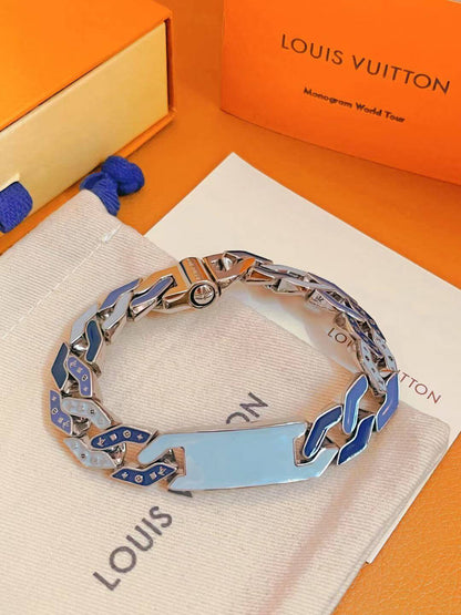 Louis Vuitton Monogram Canvas Cuban Blue Bracelet