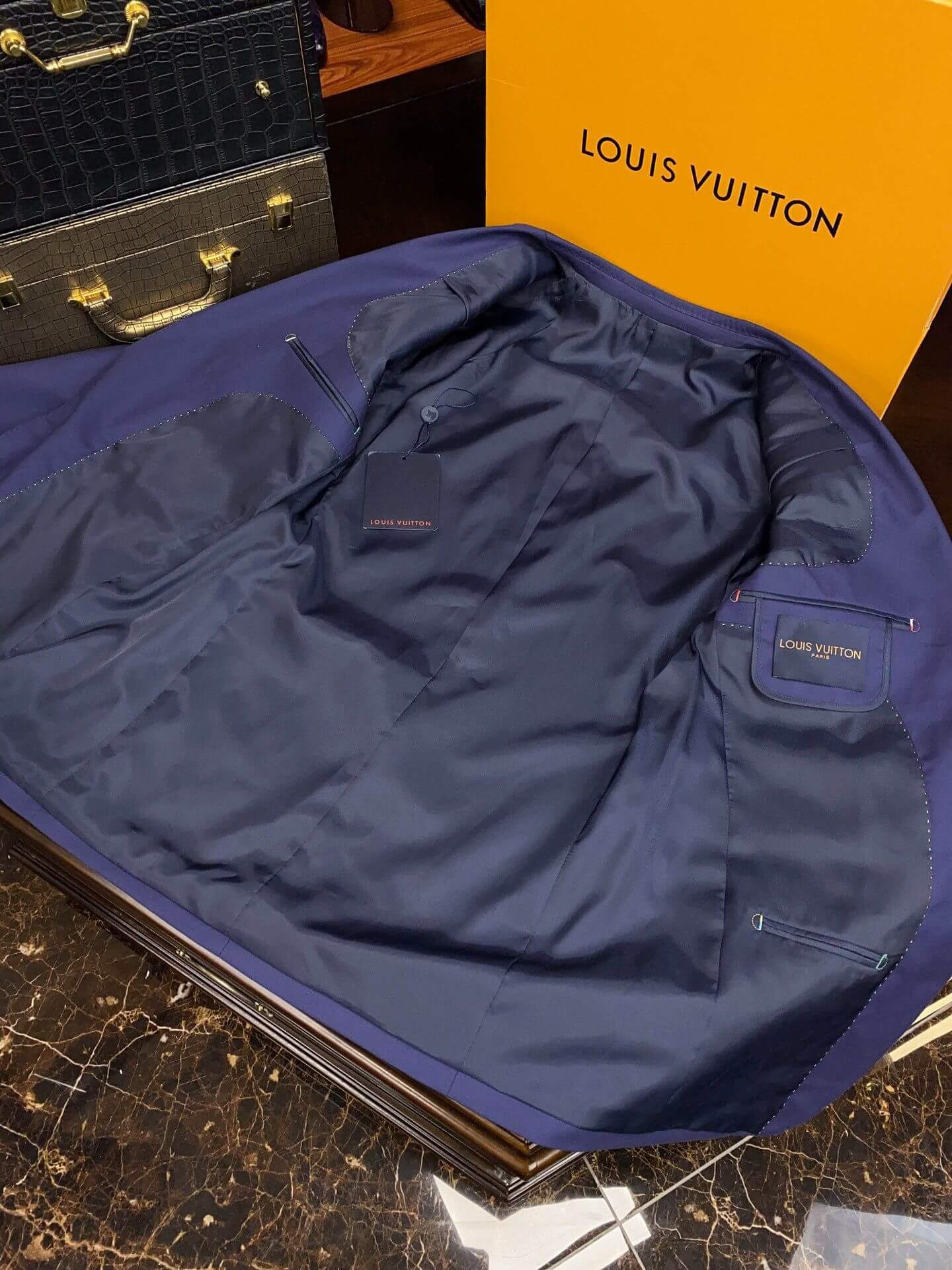 Louis Vuitton Navy Blue Suit