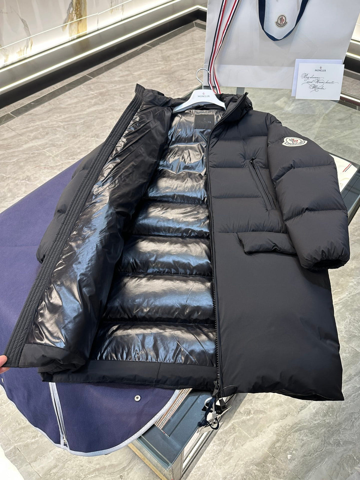 Moncler Bosona Black Lightweight Down Parka Jacket
