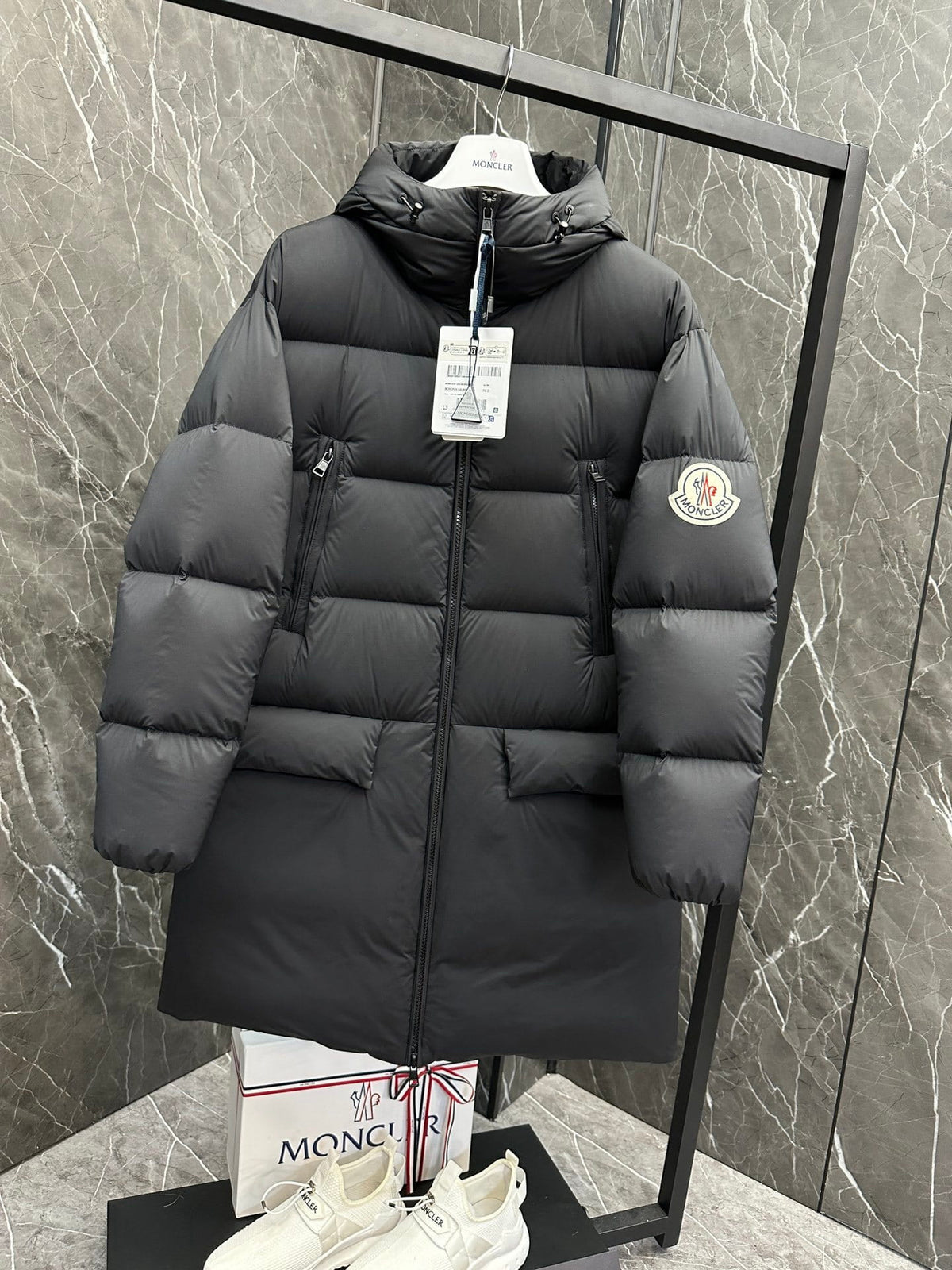 Moncler Bosona Black Lightweight Down Parka Jacket