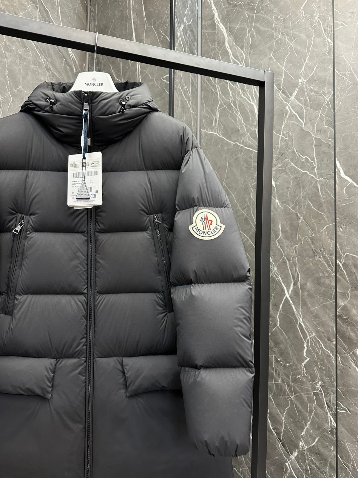 Moncler Bosona Black Lightweight Down Parka Jacket