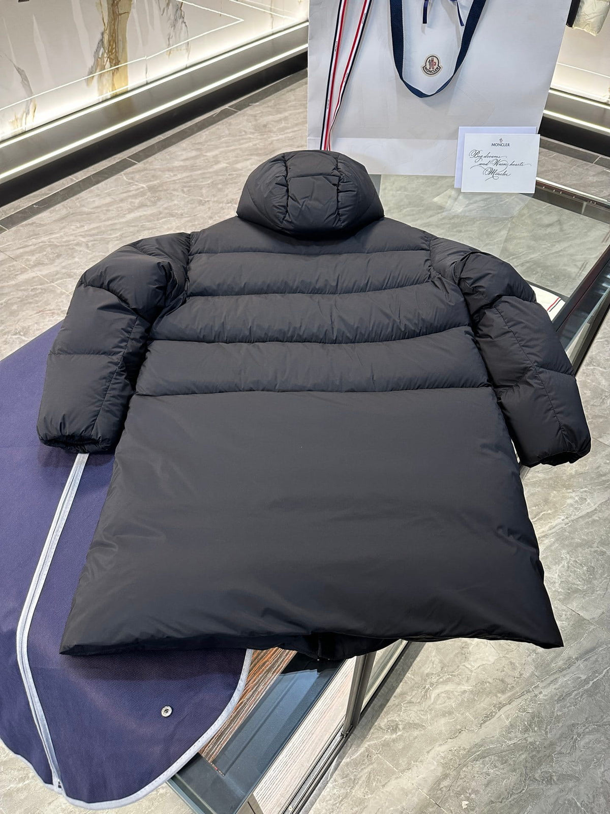 Moncler Bosona Black Lightweight Down Parka Jacket