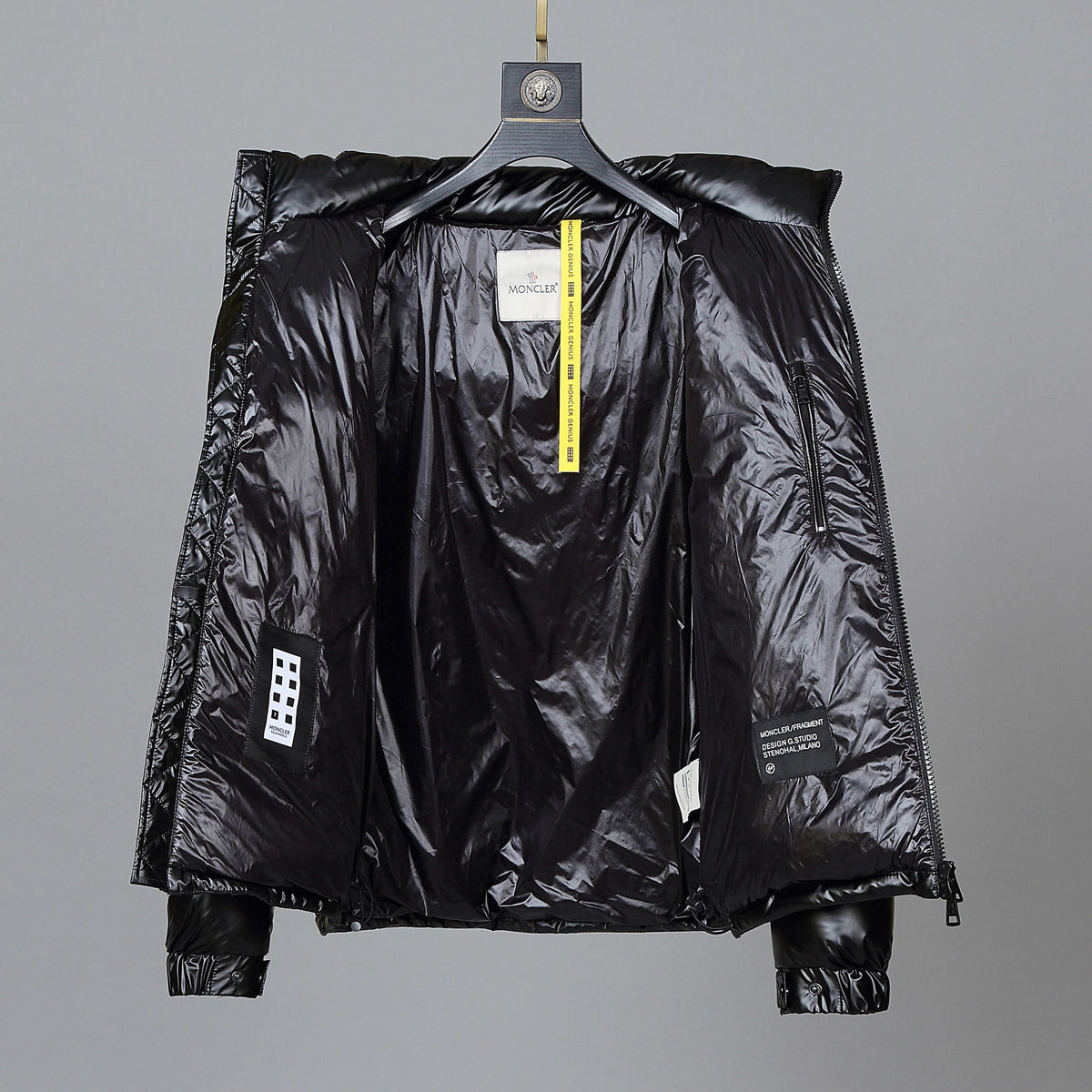 Moncler Genius x Fragment Mayconne Black Printed Down Puffer Jacket