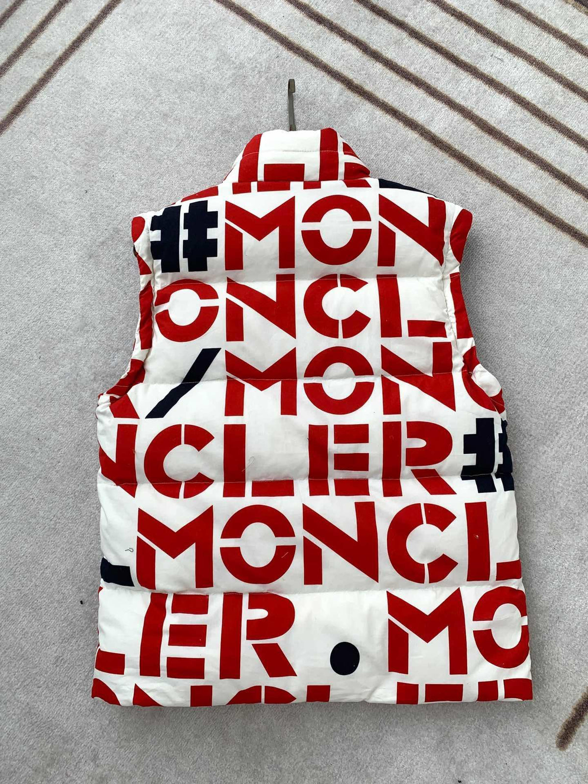 Moncler Genius Jehan Printed White Convertible 2-in-1 Down Jacket