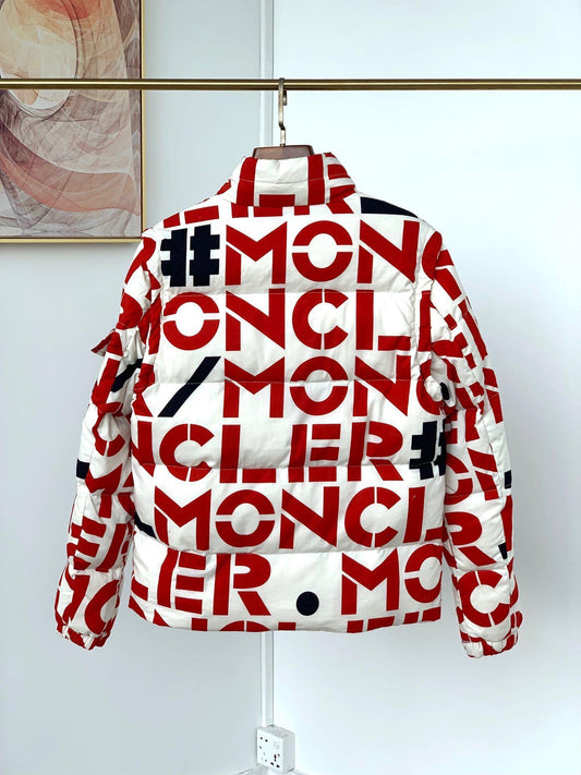Moncler Genius Jehan Printed White Convertible 2-in-1 Down Jacket