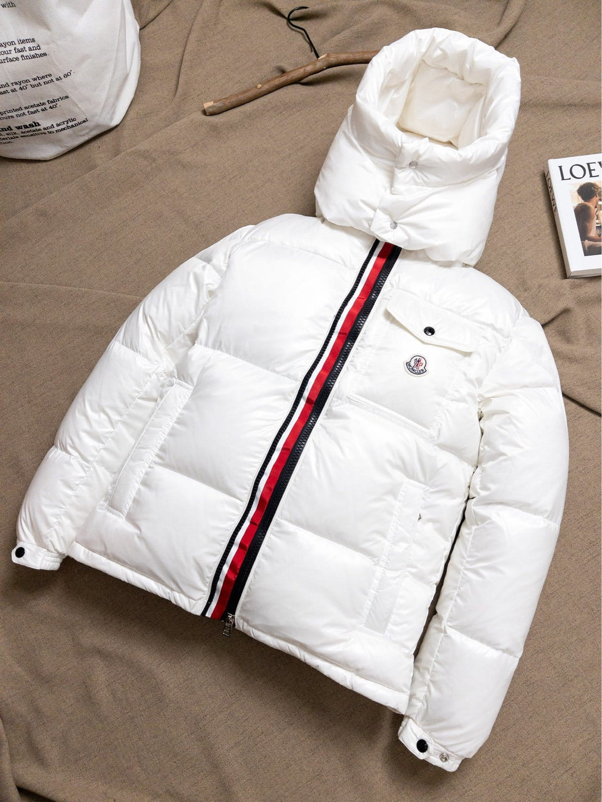 Moncler Montbeliard Glossy Hooded Short Down Jacket