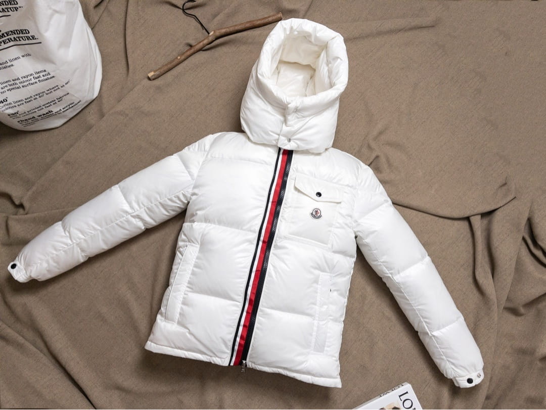 Moncler Montbeliard Glossy Hooded Short Down Jacket