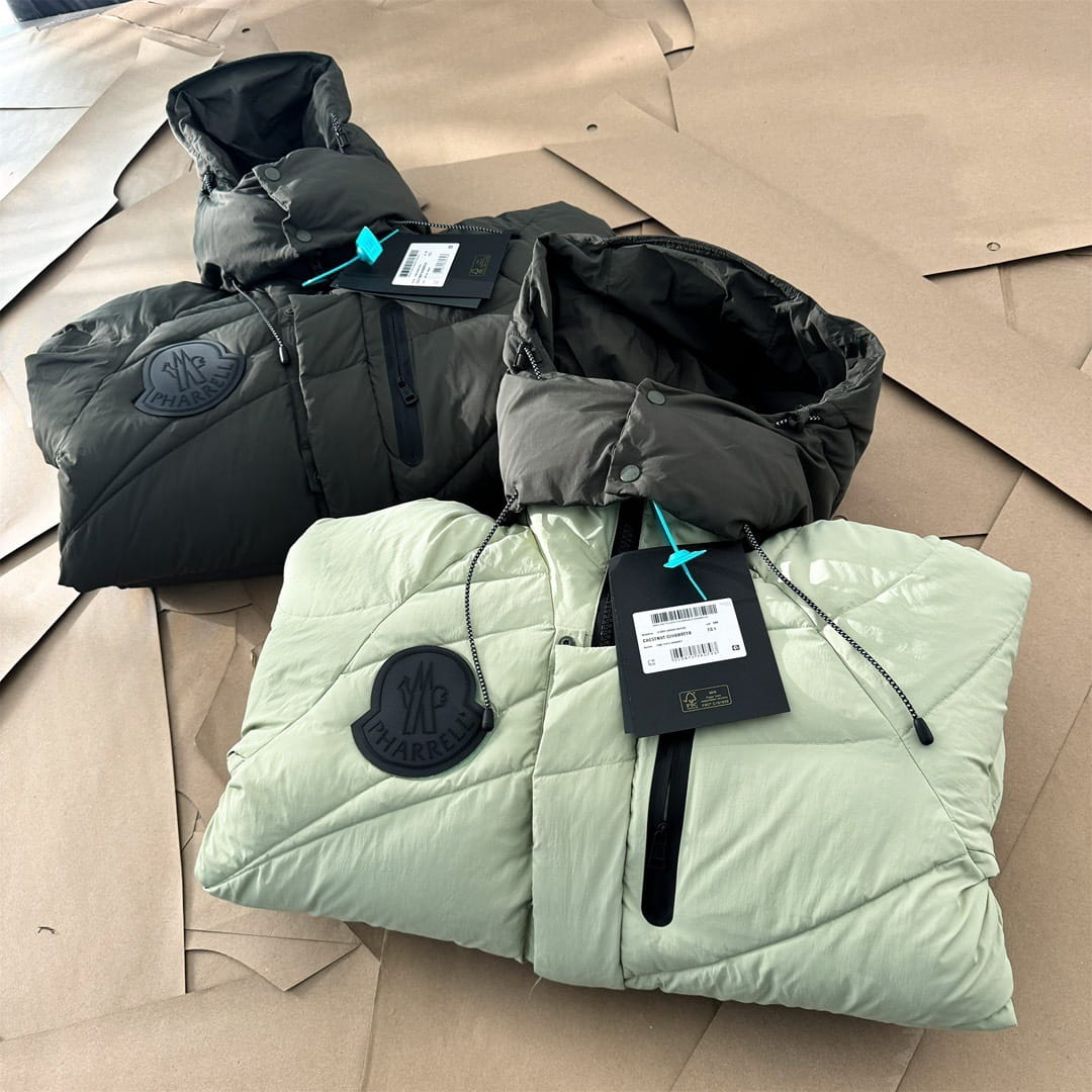 Moncler x Pharrell Williams Down Jacket - Black & Olive Puffer Coat