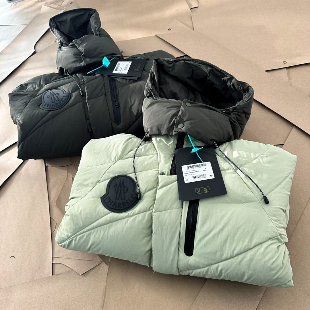 Moncler x Pharrell Williams Down Jacket - Black & Olive Puffer Coat
