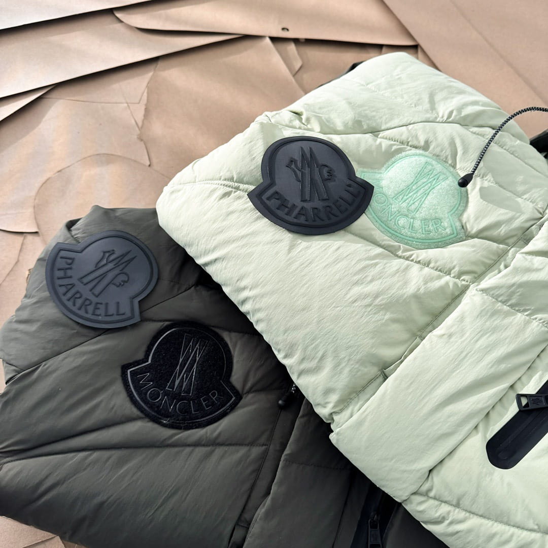 Moncler x Pharrell Williams Down Jacket - Black & Olive Puffer Coat