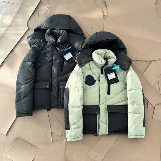 Moncler x Pharrell Williams Down Jacket - Black & Olive Puffer Coat