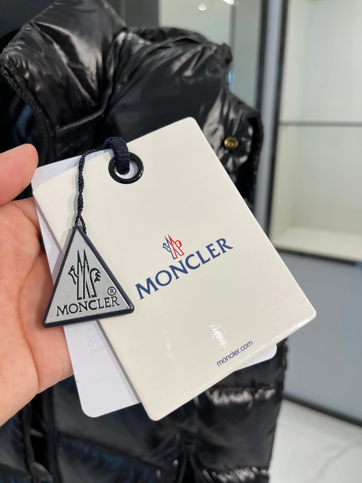 Moncler Tibb Black Glossy Nylon Down Gilet Puffer Vest