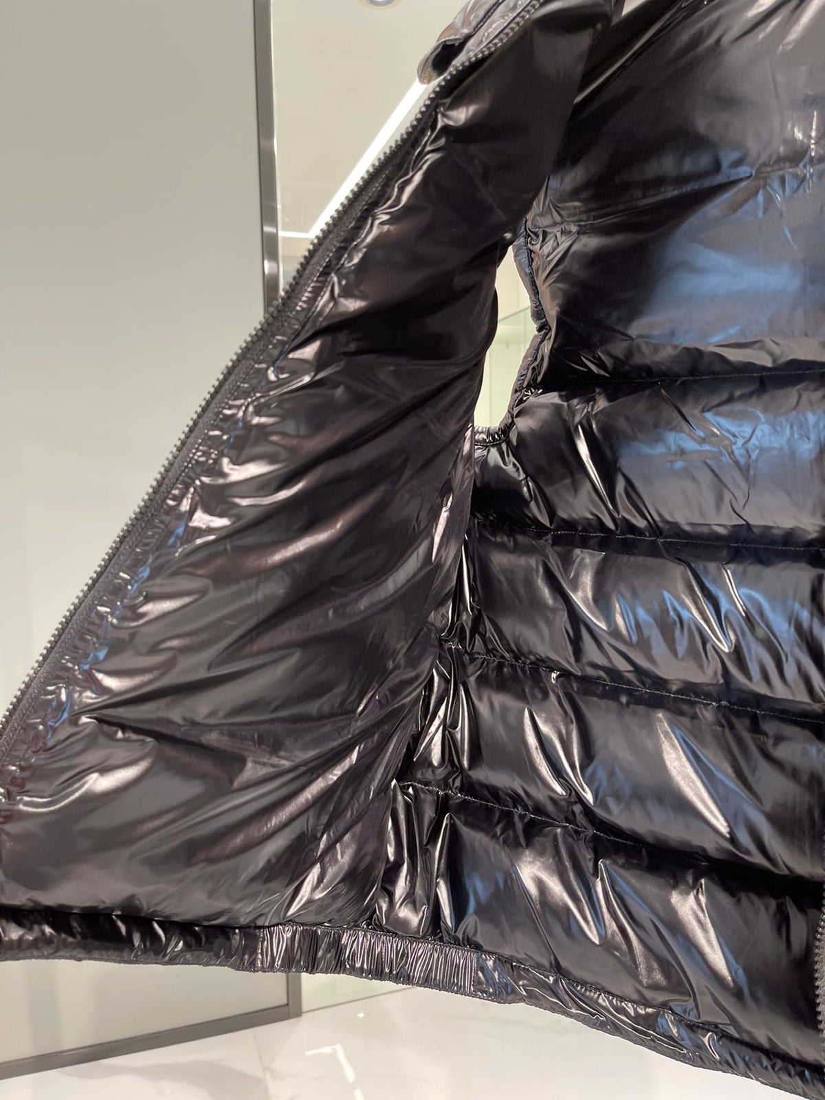 Moncler Tibb Black Glossy Nylon Down Gilet Puffer Vest