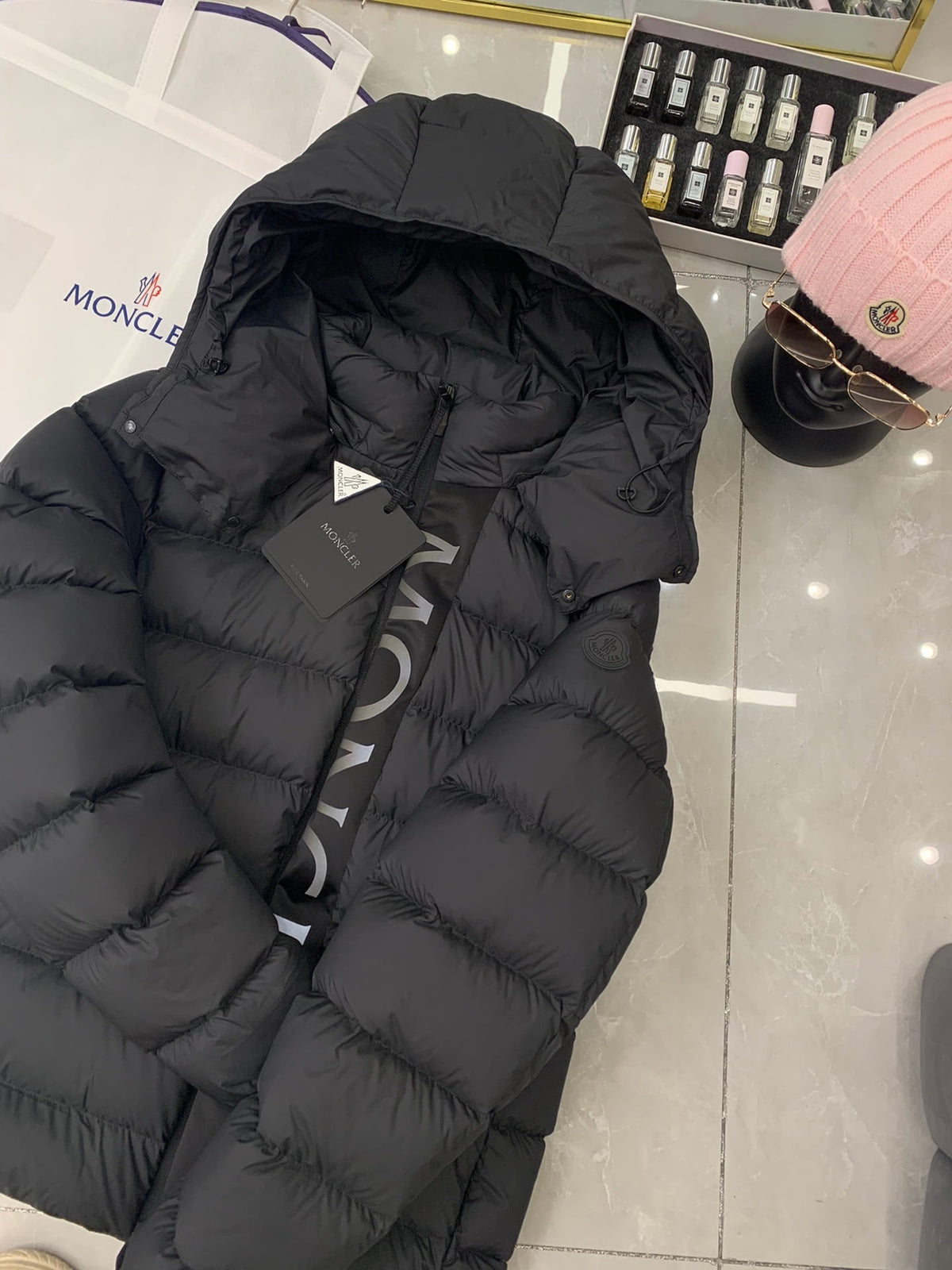 Moncler Ume Black Hooded Down Puffer Jacket