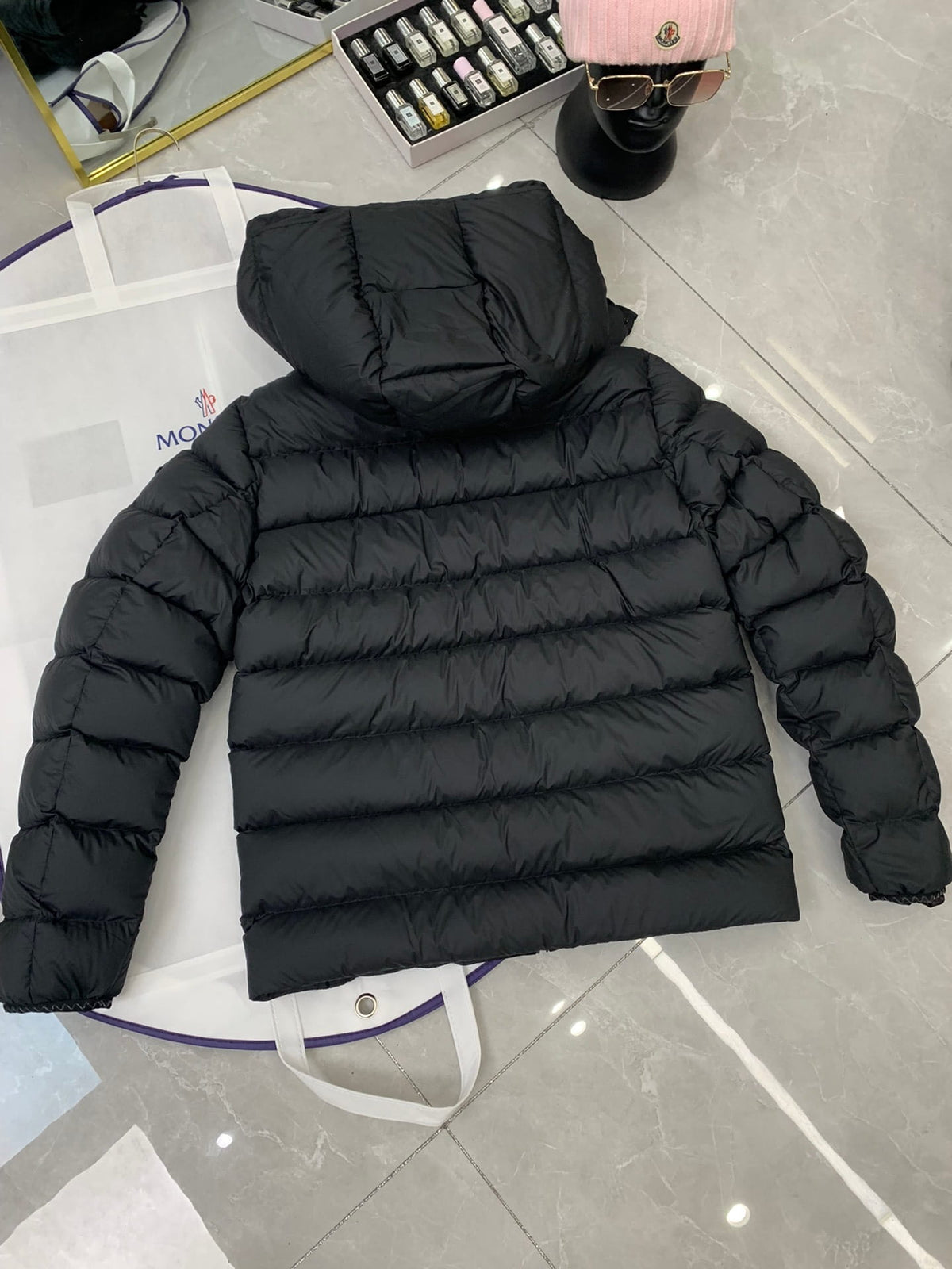 Moncler Ume Black Hooded Down Puffer Jacket
