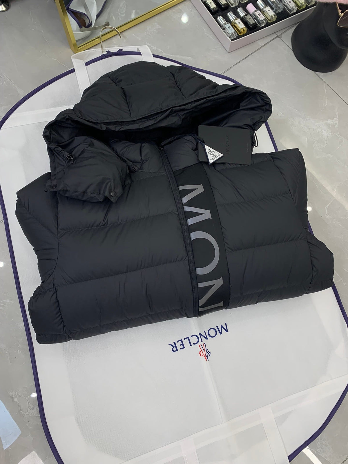 Moncler Ume Black Hooded Down Puffer Jacket
