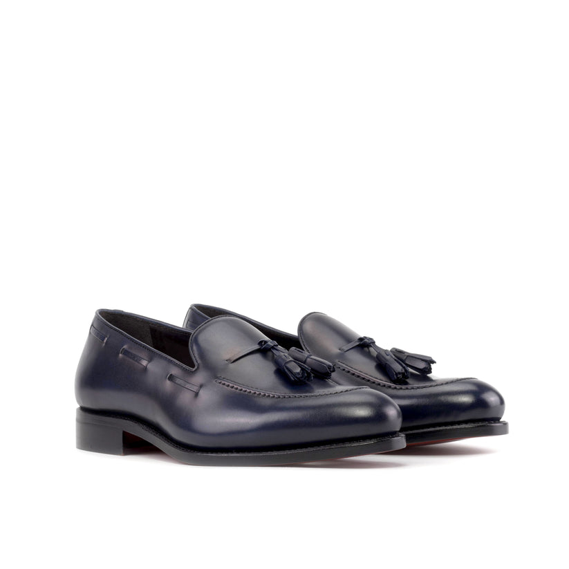 CL Dandelion Tassel Loafers Patinated Calf Leather Marine Blue