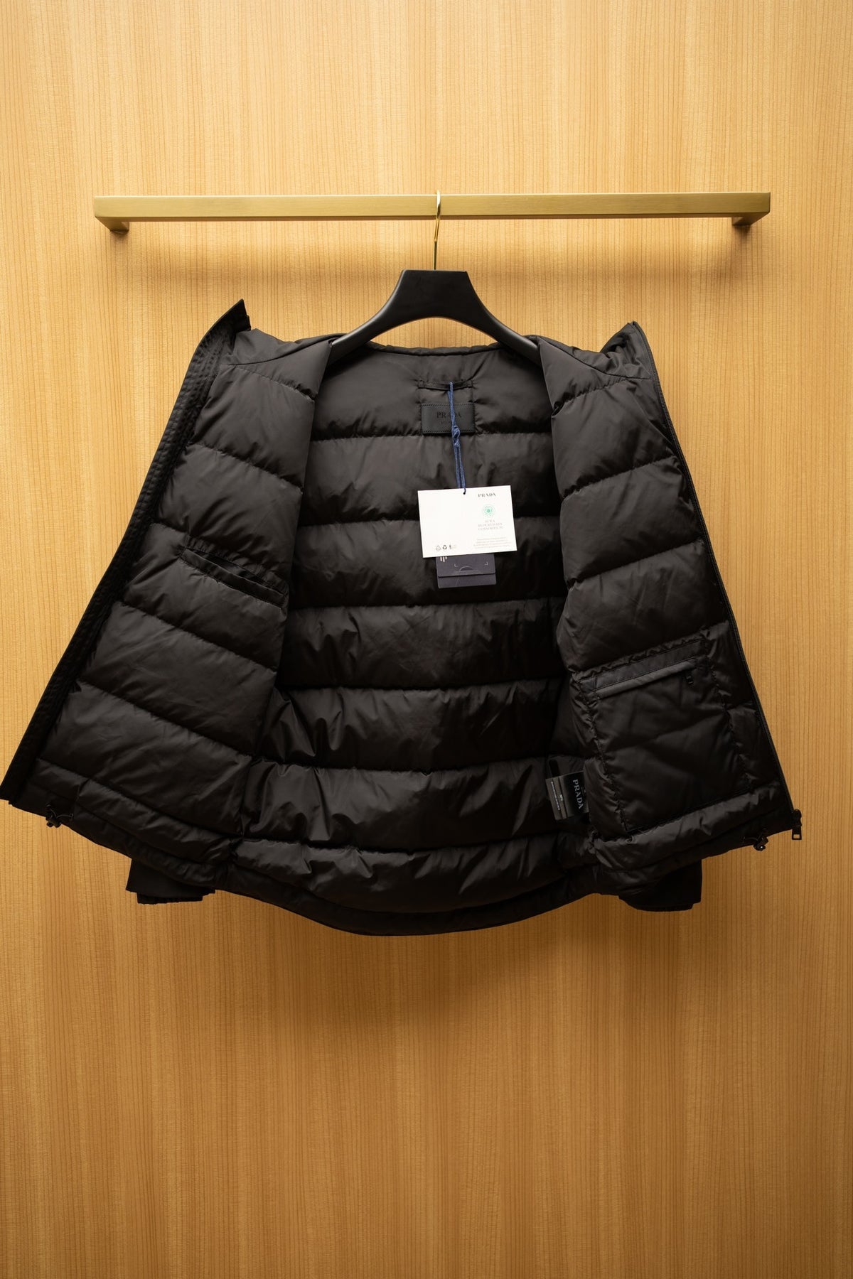 Prada Linea Rossa Black Technical Hooded Ski Down Jacket