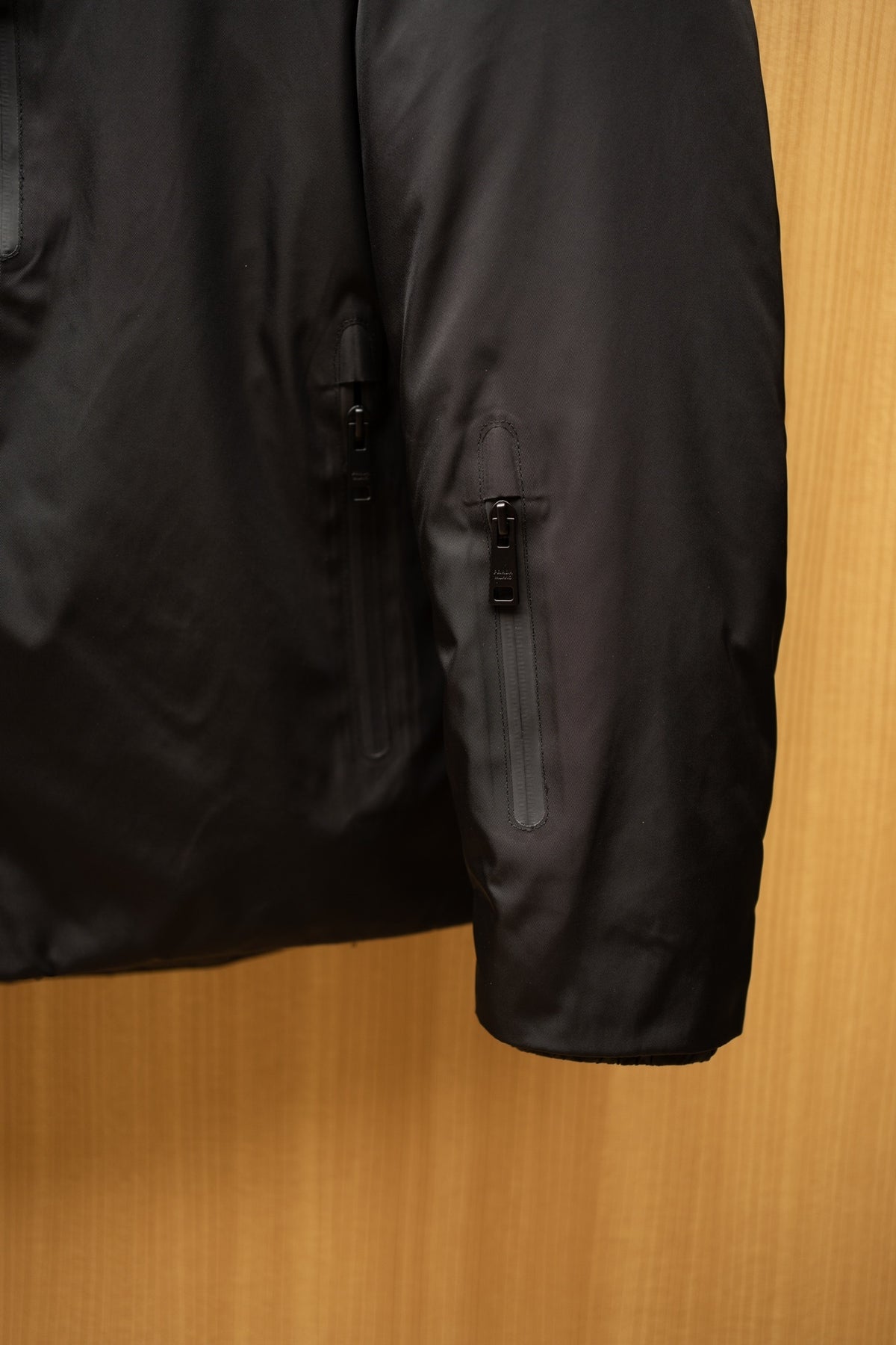 Prada Linea Rossa Black Technical Hooded Ski Down Jacket