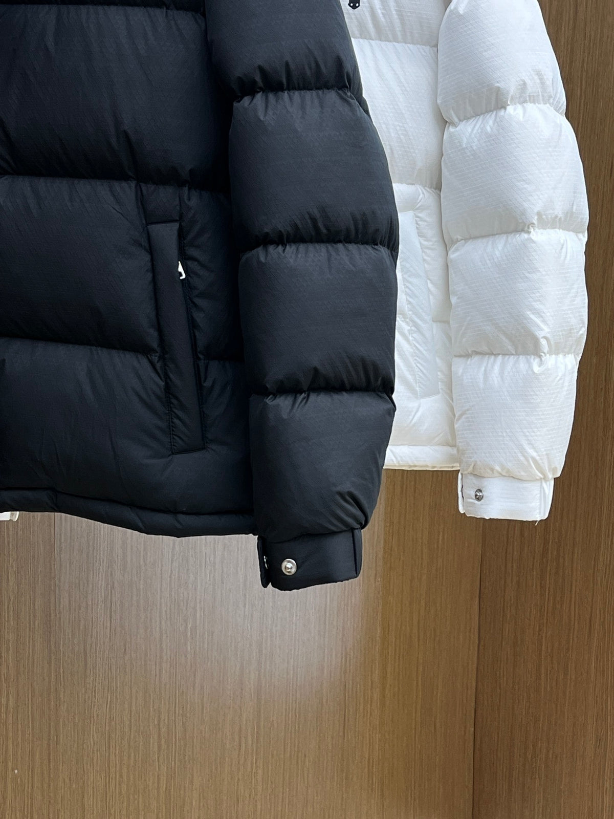 Prada Re-Nylon Embroidered Logo Hooded Down Puffer Jacket