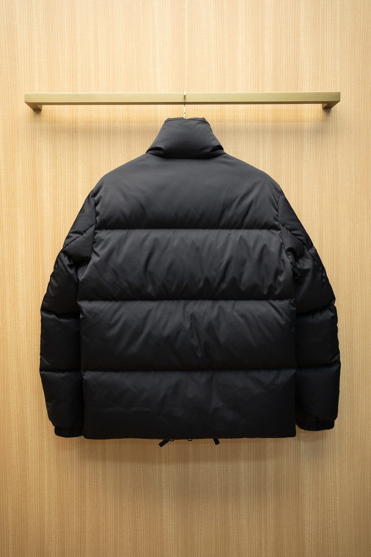Prada Men's Stealth Black Re-Nylon Utility Cargo Down Jacket
