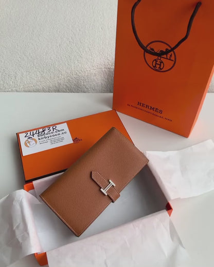 Hermès Béarn wallet "GOLDEN BROWN"