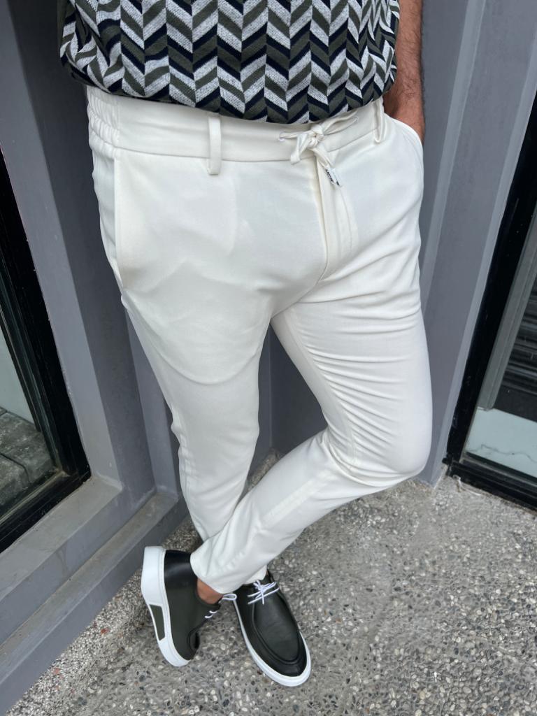 Rope Detail White Pants