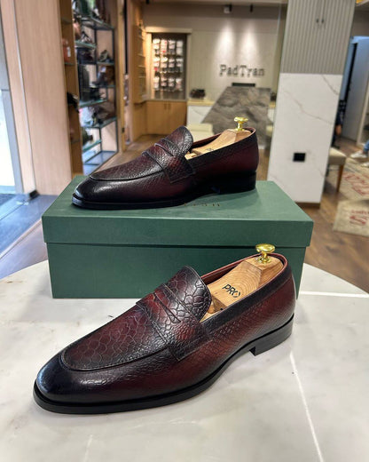 Prestige Burgundy Penny Loafers