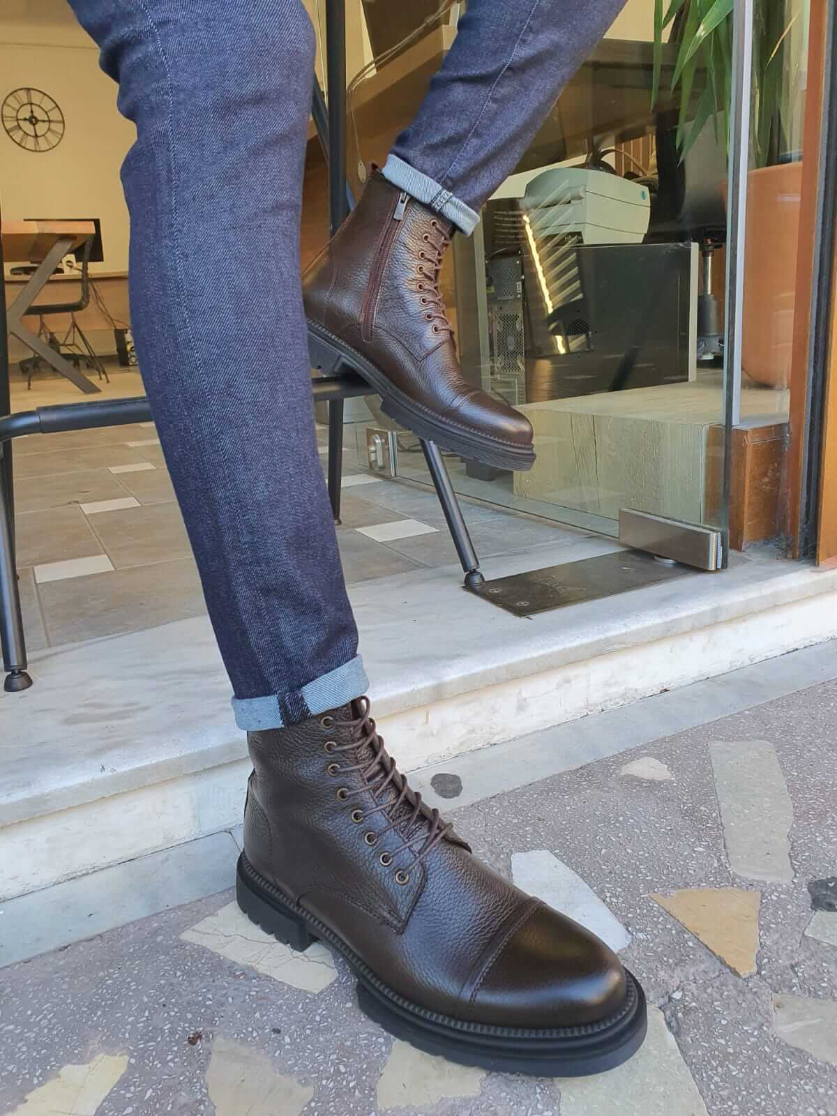 Helon Brown Leather Boots