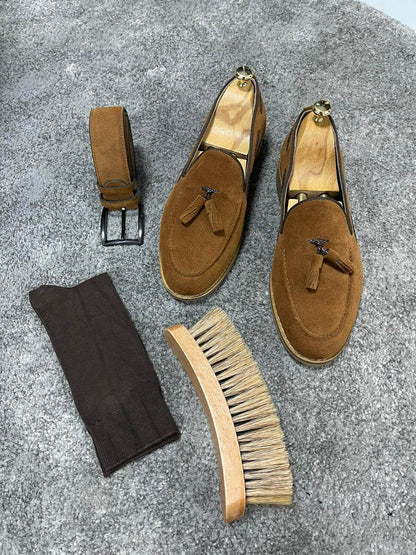 Loafer aus braunem Wildleder