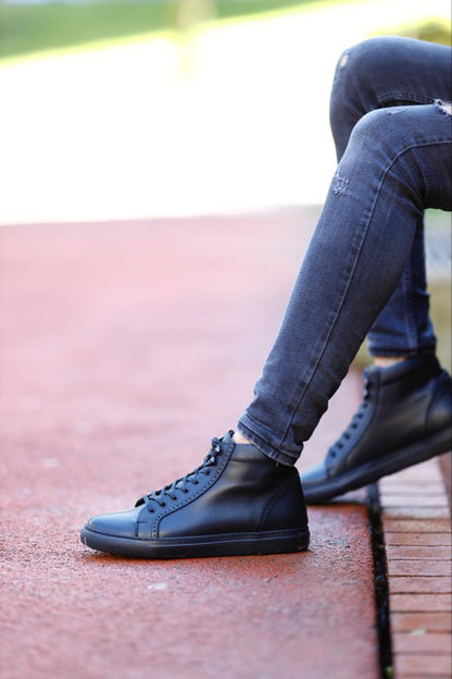 Black Lace Up Ankle Boots