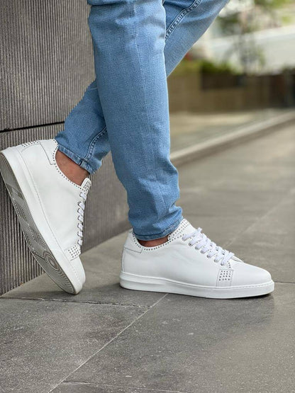 Staple White Lace Up Sneakers