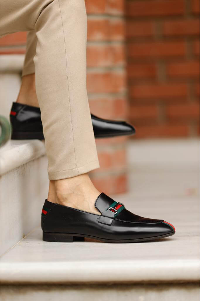 Black Hazel Loafers with Suit Trousers - Polished and Sophisticated Style