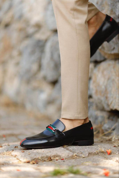 Black Hazel Loafers with Suit Trousers - Polished and Sophisticated Style