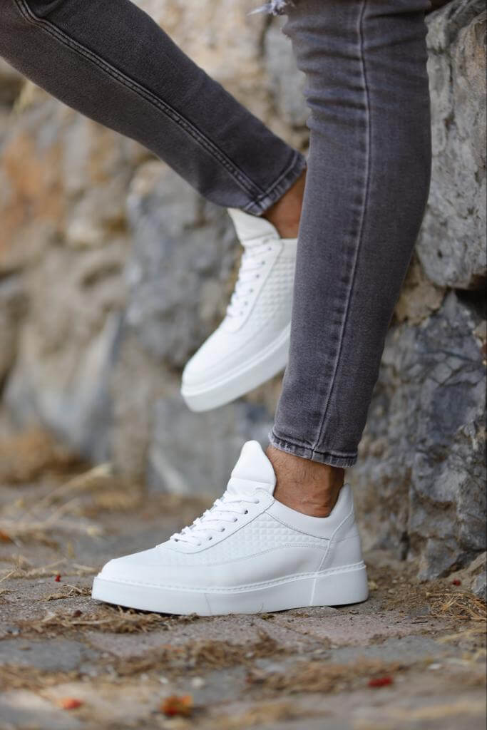 White Lace Up Sneaker