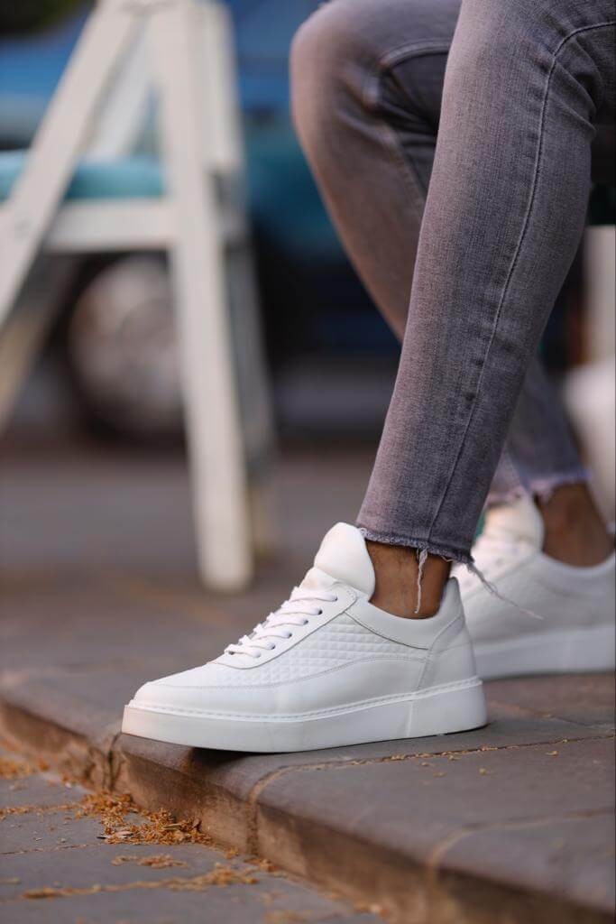 White Lace Up Sneaker