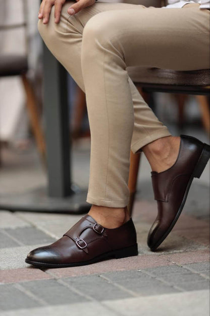 Brown Monk Strap Shoe
