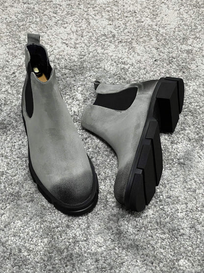 Suede Gray Chelsea Boots