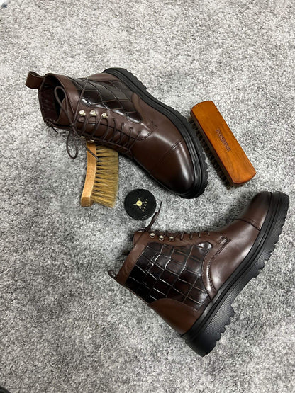 Alameda Side Zippered Brown Boots