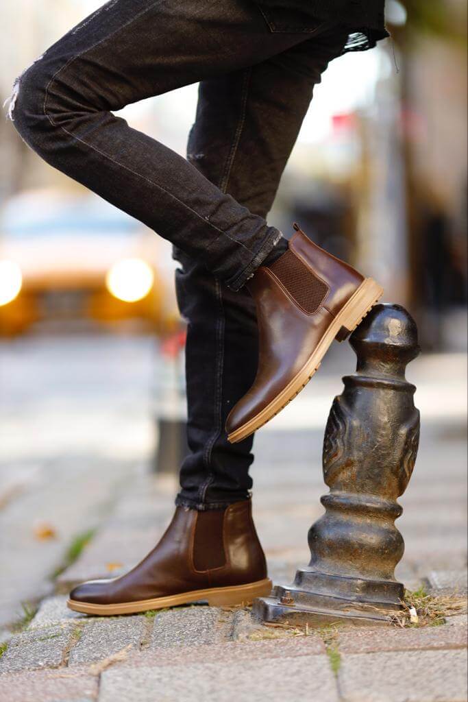 Hollo Brown Chelsea Boots