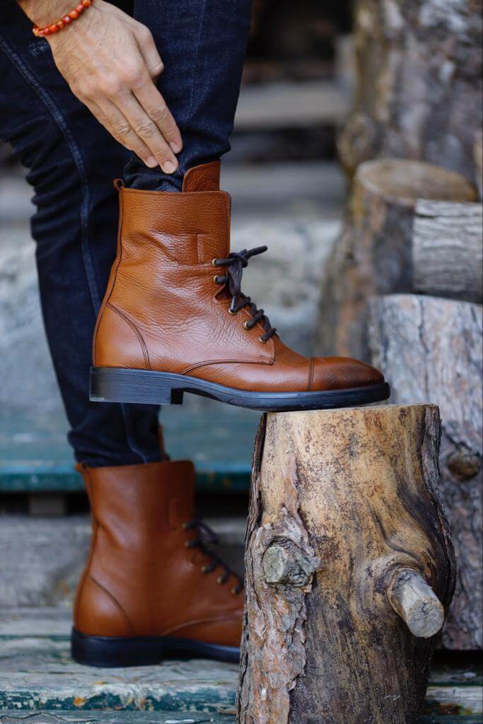 Redwood Camel Leather Boots