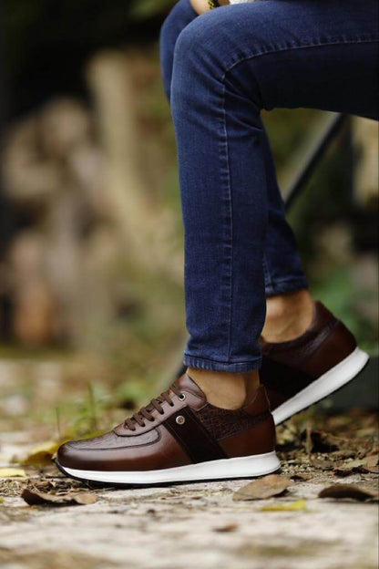 Brown Lace-Up Sneaker 
