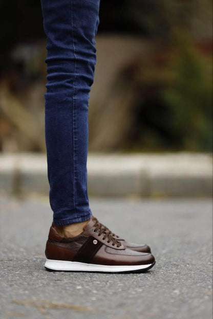 Brown Lace-Up Sneaker 
