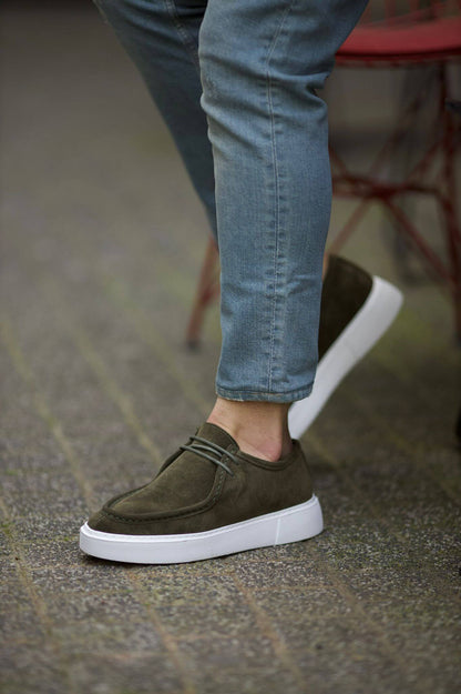 A Khaki Casual Detailed Lace Up on display.